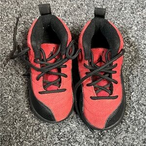 Kids Red and Black Athletic Shoes